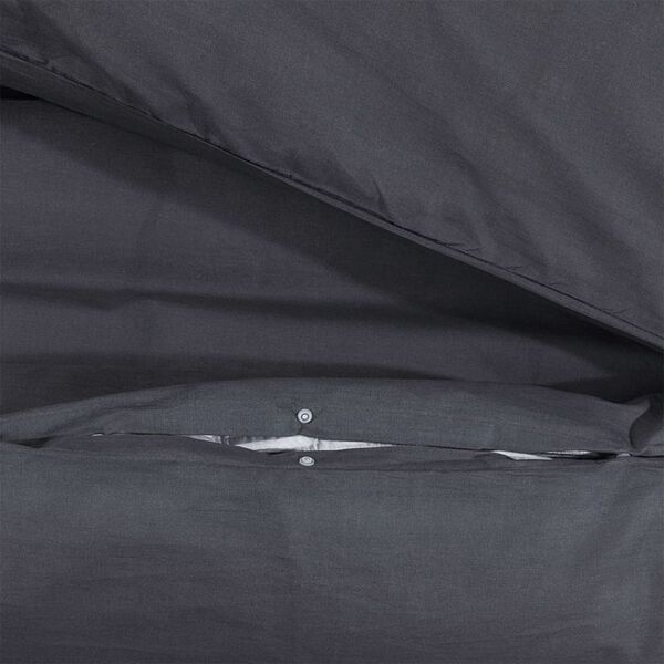 vidaXL Duvet Cover Set Set of 2 Black Cotton 102.4 x 86.6 in
