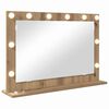 vidaXL Vanity Mirror with Mirror Artisan Oak 31.50 x 21.65 x 7.09 in