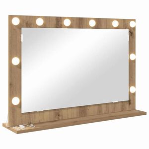 vidaXL Vanity Mirror with Mirror Artisan Oak 31.50 x 21.65 x 7.09 in