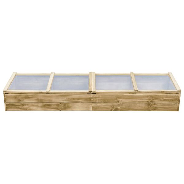 vidaXL Greenhouse Natural Tough pinewood, PVC 78.7 in by 19.7 in Durable