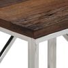 vidaXL Console Table Silver Stainless Steel and Solid Reclaimed Wood