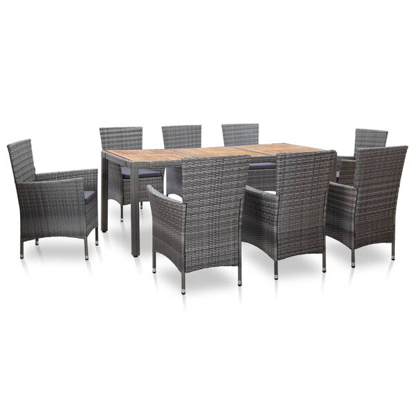 vidaXL Dining Set Grey and dark grey