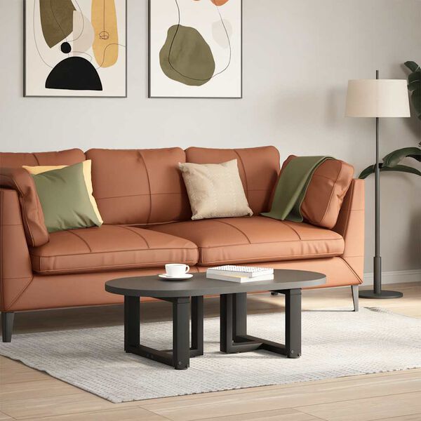 vidaXL Coffee Table Leg Black Powder-Coated Steel