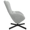 vidaXL Egg Chair Light Grey 24.80 x 28.74 x 35.43 in Velvet