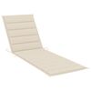 vidaXL Sunlounger Beige Bamboo Single Adjustable Armrests Sunlounger