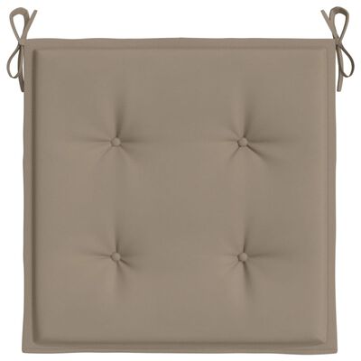 vidaXL Garden Chair Cushions 2 pcs Taupe 15.7"x15.7"x1.2" Fabric