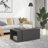 vidaXL Nesting Coffee Table Set Gray Engineered Wood Adjustable