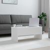 vidaXL Coffee Table White Engineered Wood Medium Height-Adjustable