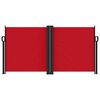 vidaXL Retractable Side Awning Red Polyester with PU coating, Steel