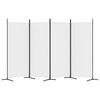 vidaXL 4-Panel Room Divider White 136.2"x70.9" Fabric