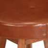 vidaXL Bar Chair Set of 2 Natural wood, Brown leather