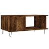 vidaXL Coffee Table Smoked oak Engineered wood, Iron Medium Storage