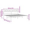 vidaXL Metal Bed Frame Metal Bed Frame Rectangular Modern