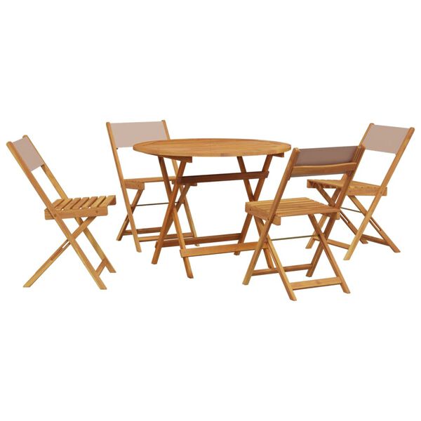 vidaXL Garden Dining Set Taupe