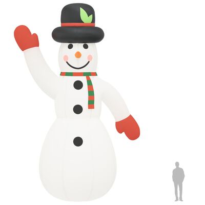 vidaXL Christmas Inflatable Snowman with LEDs 393.7"