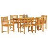 vidaXL Garden Dining Set 7 pcs Brown Solid Acacia Wood