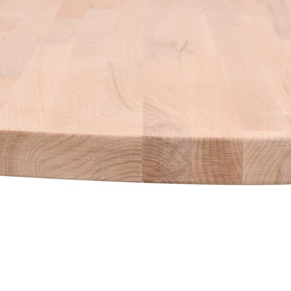 vidaXL Table Top Natural Beech Solid Beech Wood Ø11.8 x 0.6 in Table Top