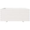 vidaXL Garden Planter White Solid pine wood Large Decorative Inlays