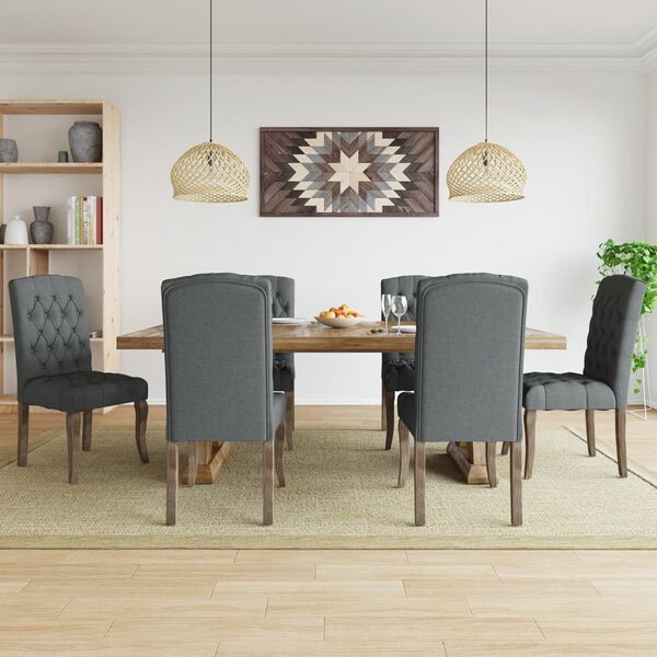 vidaXL Dining Chair Set of 6 Gray