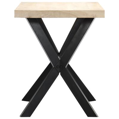 vidaXL Dining Table White 47.2"x23.6"x29.5" Solid Mango Wood