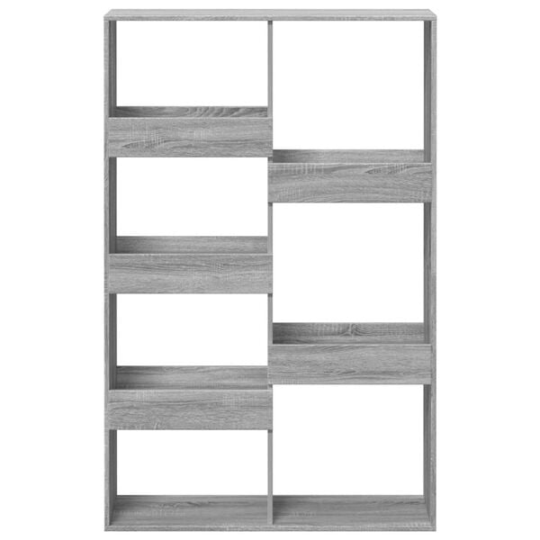 vidaXL Bookcase Grey Sonoma Engineered Wood 39.4 x 13.0 x 61.2 in