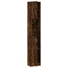 vidaXL Bathroom Cabinet Smoked Oak Engineered Wood Tall Bathroom Cabinet