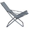 vidaXL Folding Beach Chairs 2 pcs Fabric Grey