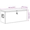 vidaXL Aluminum Box 35.6"x13.8"x15.7" Silver