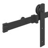 vidaXL Sliding Door Hardware Kit 78.7 " Steel Black