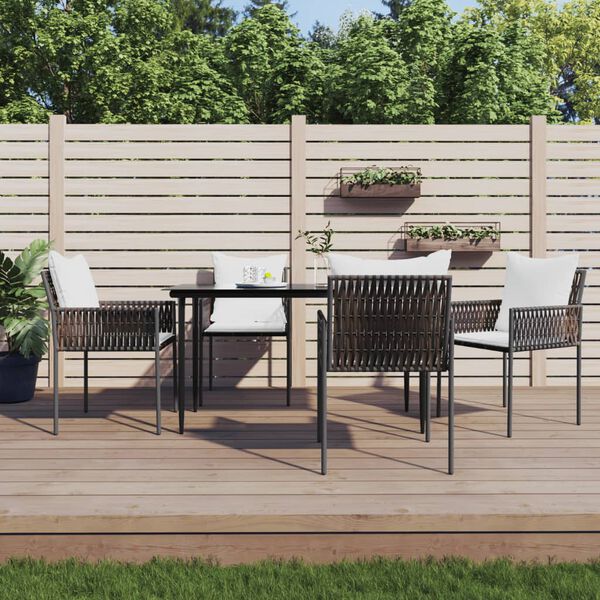 vidaXL Garden Dining Set Brown