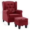 vidaXL Armchair Wine red