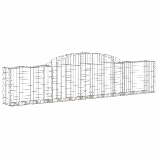 vidaXL Gabion Basket Set of 9 Silver Galvanized iron Large