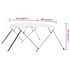 vidaXL 4 Bow Bimini Top White 95.7"x70.9"x53.9"