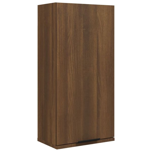 vidaXL Bathroom Cabinet Brown Oak Engineered wood Medium Wall mounting