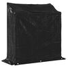 vidaxL Firewood Rack with Rain Cover 39.6"x15.9"x43.5" Galvanized Steel