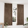 vidaXL Blackout Curtains 2 pcs with Hooks Velvet Beige 55.1x68.9"
