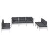 vidaXL Garden Lounge Set White and Anthracite