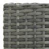 vidaXL Bar Stool Set of 4 Grey Poly rattan Counter height