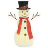 vidaXL Decorative Christmas Snowman Figure with LED Luxury Fabric 2 ft