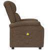 vidaXL Massage Recliner Brown Fabric