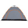 vidaXL Camping Tent 5-Person Gray and Orange Quick Release