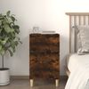 vidaXL Bedside Cabinet Smoked Oak Engineered wood, Eucalyptus wood Medium