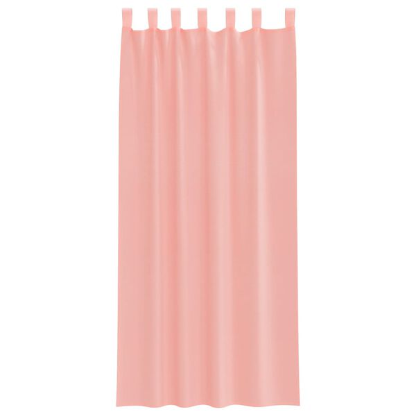 vidaXL Voile Curtains with Rod Pockets 2 pcs Pink