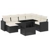 vidaXL Garden Sofa Set Black, Cream White