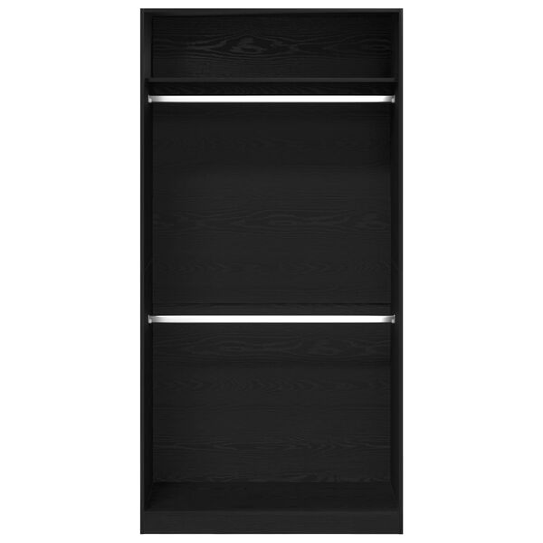 vidaXL Wardrobe Black oak 39.37 x 19.69 x 78.74 in Engineered Wood