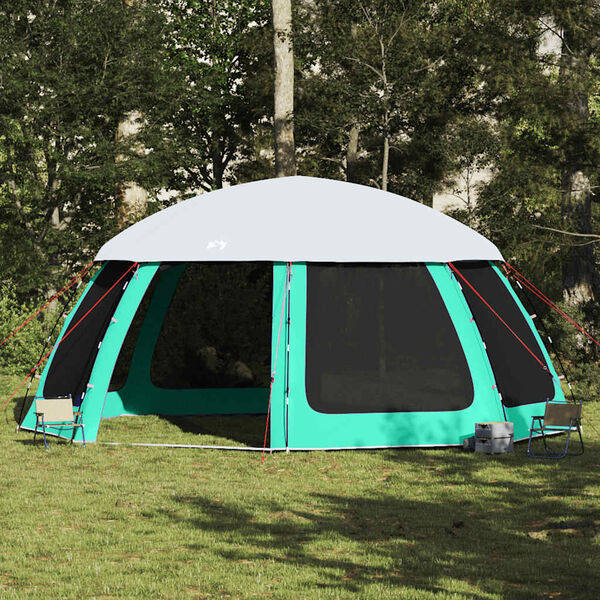 vidaXL Pool Tent with Removable Fly & Mesh Walls Sea Green 240.9x240.9"