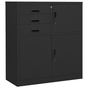 vidaXL Office Cabinet Anthracite Steel Medium Cabinet Rectangular