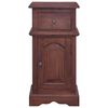 vidaXL Bedside Cabinet Classic Brown Solid Mahogany Wood Medium Storage