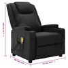 vidaXL Massage Recliner Black Faux Leather