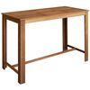vidaXL Bar Table and Chair Brown Solid acacia wood with oil finish Durable